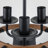 3-light Farmhouse Black Semi Flush Mount-562026225