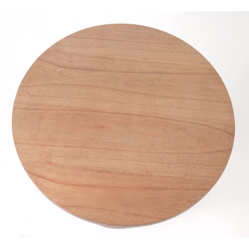 Lempa Round Chairside Table, Aged Barrel