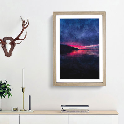 Colourful Sunset in Switzerland - Picture Frame Painting Print