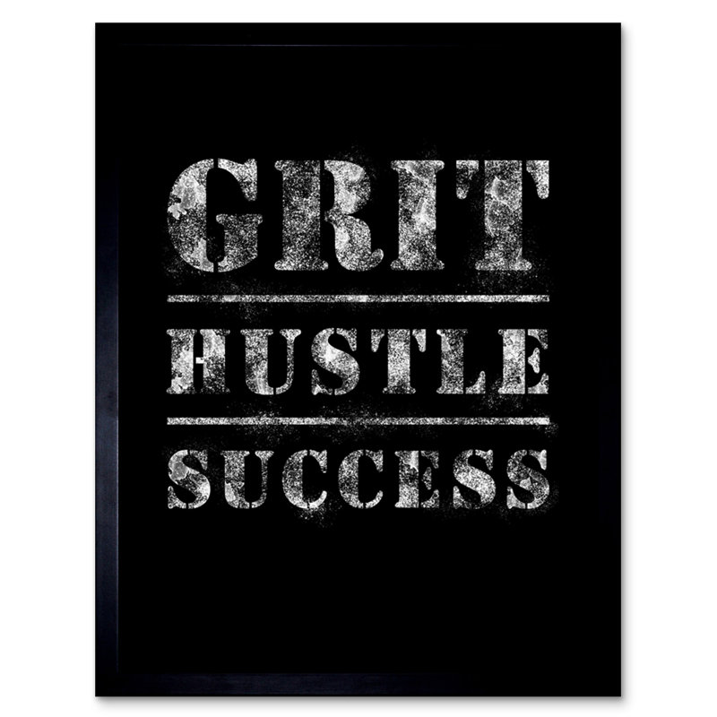 Lyanie Inspiration Grit Hustle Respect Exercise Workout Motivational - Single Picture Frame Print