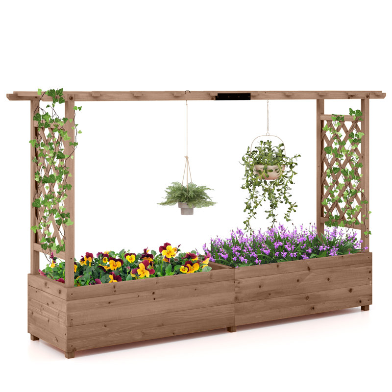 Wood Planter Box, Brown