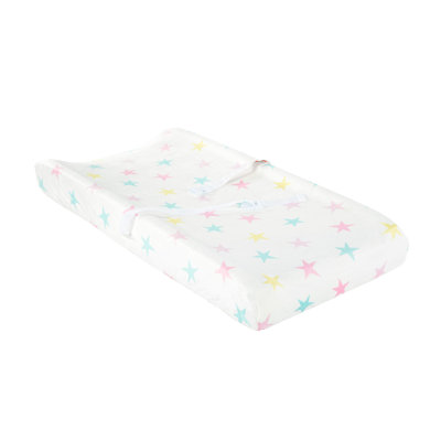 Rainbow Allover Stars 32'' L Changing Pad Cover