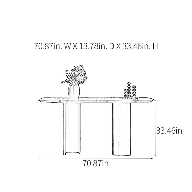 Lances, H 33,46 po x l 70,87 po x P 13,78 po