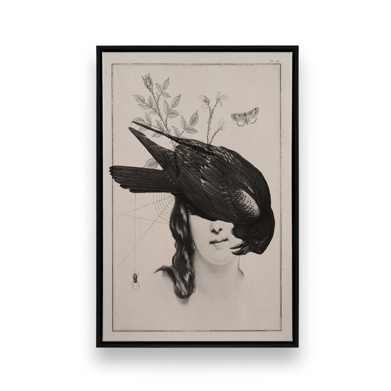 «The Raven's Daughter II» par Victoria Barnes, reproduction d'art, H 16 po x l 12 po, Impression encadrée sans passe-partout