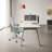 Kumpe Mesh Office Chair – Leather Seat, Adjustable Lumbar Support, Swivel with Wheels, Conference Room Ergonomic Design-1941034041-1941034038