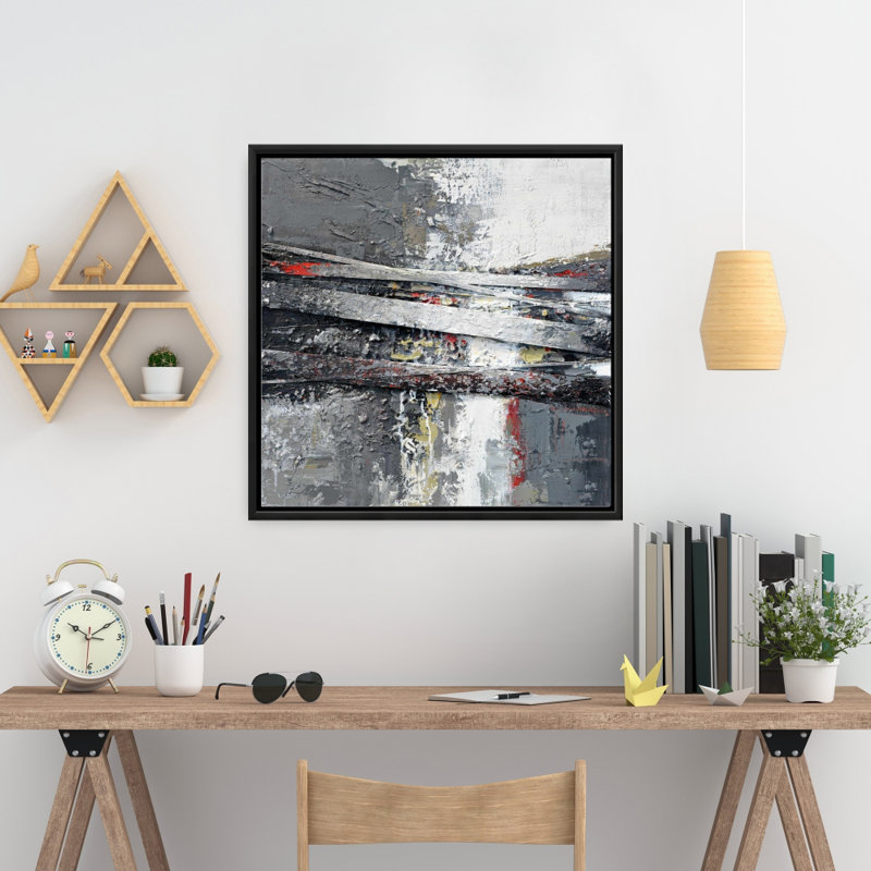 " Industrial and texturized abstract stripes " Print