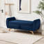 Banc rembourré en velours côtelé avec rangement 57 po-1699158976