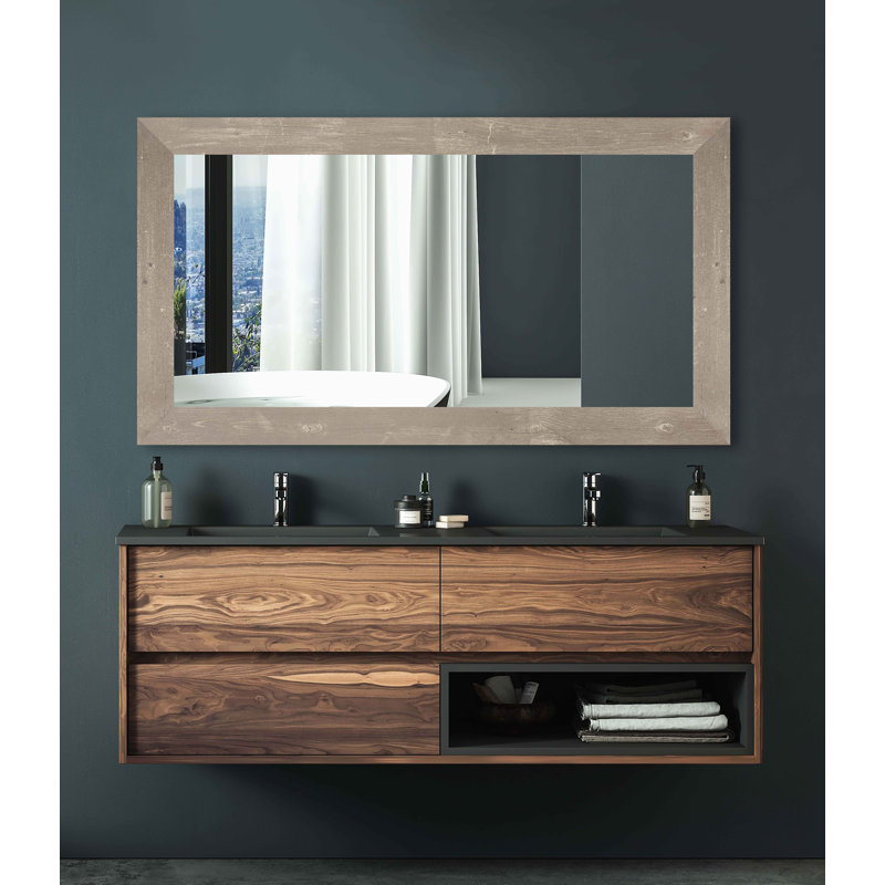 Miroir décoratif, 33 po x 60 po, Brun récolte