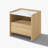 18.8 '' H Oak Nightstand with Drawer and Faux Marble Top
