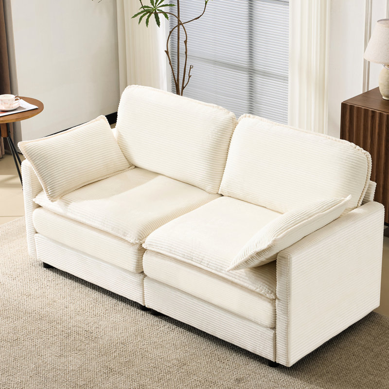 29.86'' Corduroy Loveseat