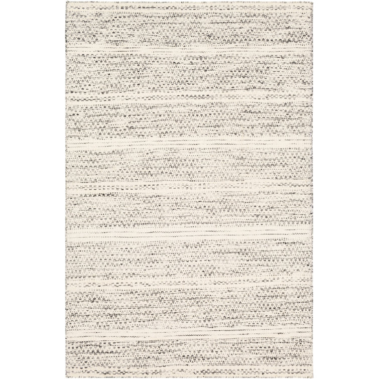 Chevron Flatweave Wool Cream/Black Area Rug