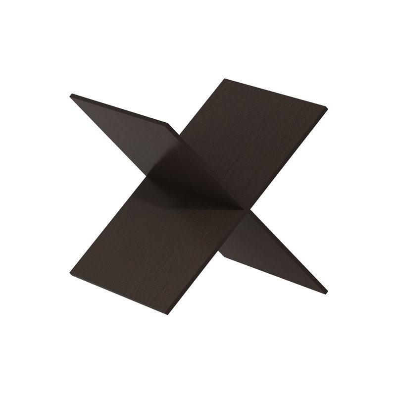Rangement cubique à tablettes en X Furinno, Chêne foncé