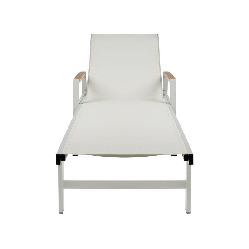 Chaise longue d'extérieur en maille d'aluminium Oxton