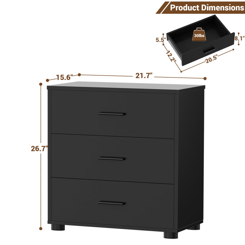 Dresser  For Bedroom, Living Room Or Home Office, Black