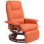  Fauteuil inclinable manuel pivotant à siège simple et petit espace, finition similicuir orange pour le salon