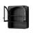 27" H Wall Mounted Bathroom Cabinet, Wooden Medicine Cabinet with Arched Glass Door & Adjustable Shelf, Open Shelf, Hanging Organizer for Living Room, Kitchen, Black-1058713064