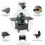 Table de barbecue extérieure en métal pour barbecue de style gros œuf, conception à double panneau pliant, supportant de grands grils similaires, fabrication en fer robuste, rangement pour outils spacieux, installation facile, eau mobile,