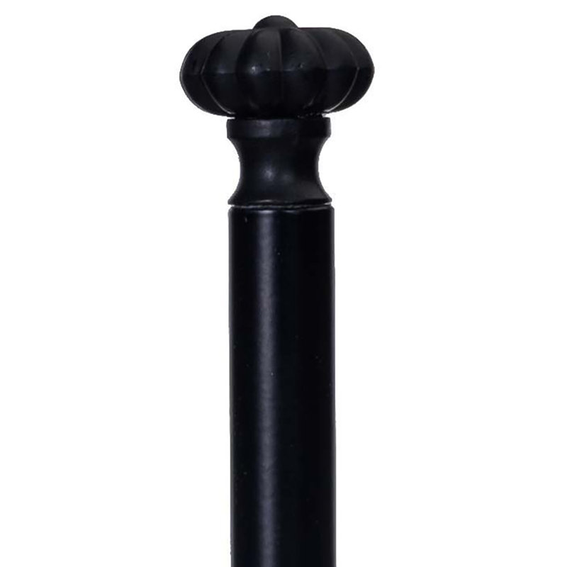 Tringle à rideaux simple réglable de 0,62 po Genthner, H 2 po x l 48 po x P 4,5 po, Noir