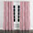 Striped Room Darkening Curtains - French Country Pink Ink Stripes Grommet Curtain - 1 Panel-1313137797-1313137795