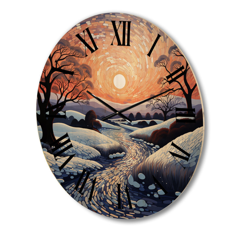 Horloge murale Winter River, Moyenne
