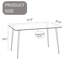 Table de salle à manger de 51 po en verre rectangulaire minimaliste moderne pour 4 à 6 personnes avec plateau en verre trempé de 0,31 po et pieds en métal noir, bureau de table d'écriture, pour la cuisine, le salon et la salle à manger (0 dégât)