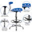 Vibrant Chrome Drafting Stool with Tractor Seat-2017077466