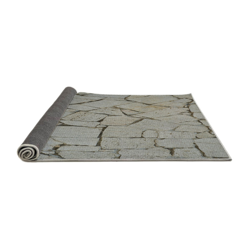 Tapis abstrait gris, Carré 8 pi