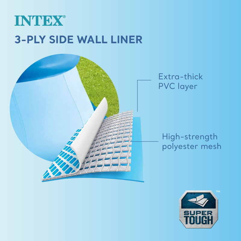 Intex Easy Set Inflatable Kid Swimming Pool Only, 13' W x 33" H