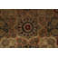 Tapis rond teint en soie antique