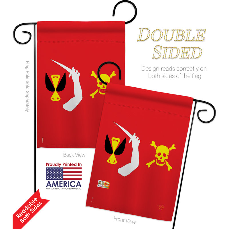 Double Sided 18.5'' H x 13'' W Polyester Flag Set