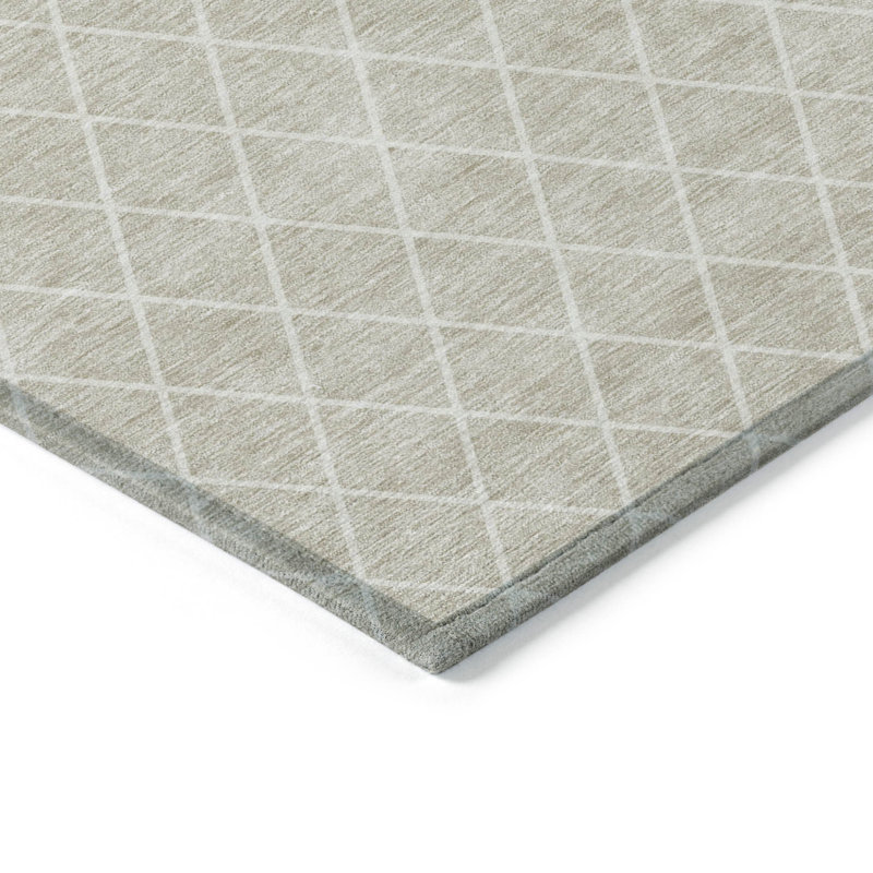 Tapis intérieur / extérieur lavable beige et ivoire HomeRoots 3 pi x 5 pi
