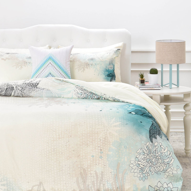 Iveta Abolina Floral Duvet Cover, Queen Duvet Cover + 2 Standard Shams