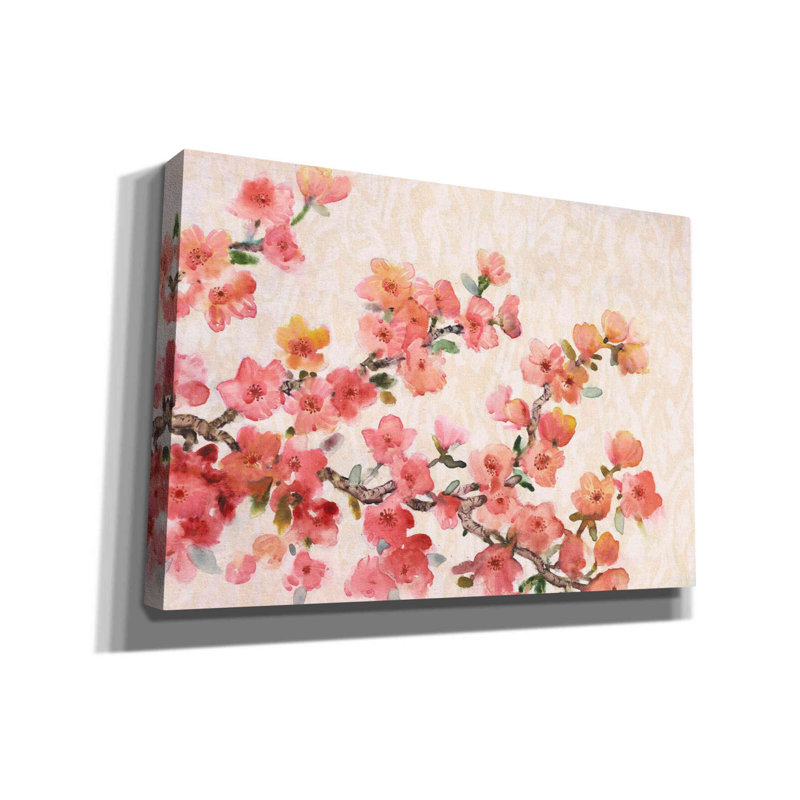 «Cherry Blossom Composition II» par Tim O'toole, art mural sur toile, H 18 po x l 26 po x P 0,75 po