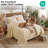 Southshore Fine Linens Vilano Oversized Quilt Set, Double-Brushed Microfiber Lightweight Quilted Bedding with Waffle Geometric Pattern and 2 King Pillow Shams, King/California King, Soft Sand-1048792248-1001114976