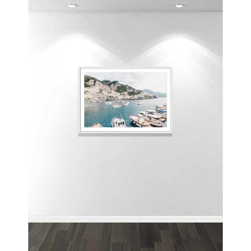 Imprimé Amalfi , Blanc satiné, L 41,5 po x H 29,5 po, Imprimé mat