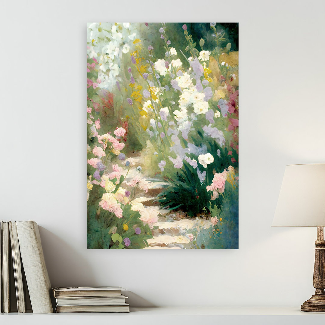 Country Cottage Garden Dreamy Organic Peaceful Landscape Nature Wall Art Print