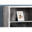 Bibliothèque de 47,5 pouces de hauteur avec stratifié gris, moderne pour la décoration de chambre à coucher de bureau et de rangement à 5 niveaux en gris, grande surface
