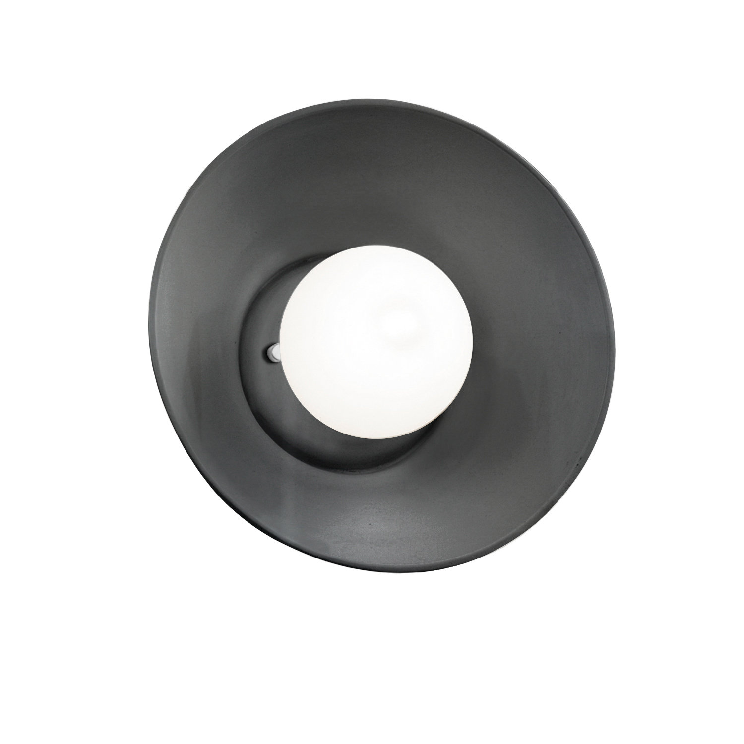 Rana Single Light Dimmable Ceramic Sconce, Gloss Gray