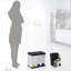 Luxfox Steel Step On Multi-Compartment Rubbish & Recycling Bin - 24L