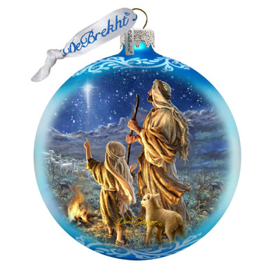 Holiday Splendor 5'' Handmade Glass Animals Ball Ornament