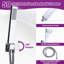Système de douche mural complet avec valve thermostatique-68015796