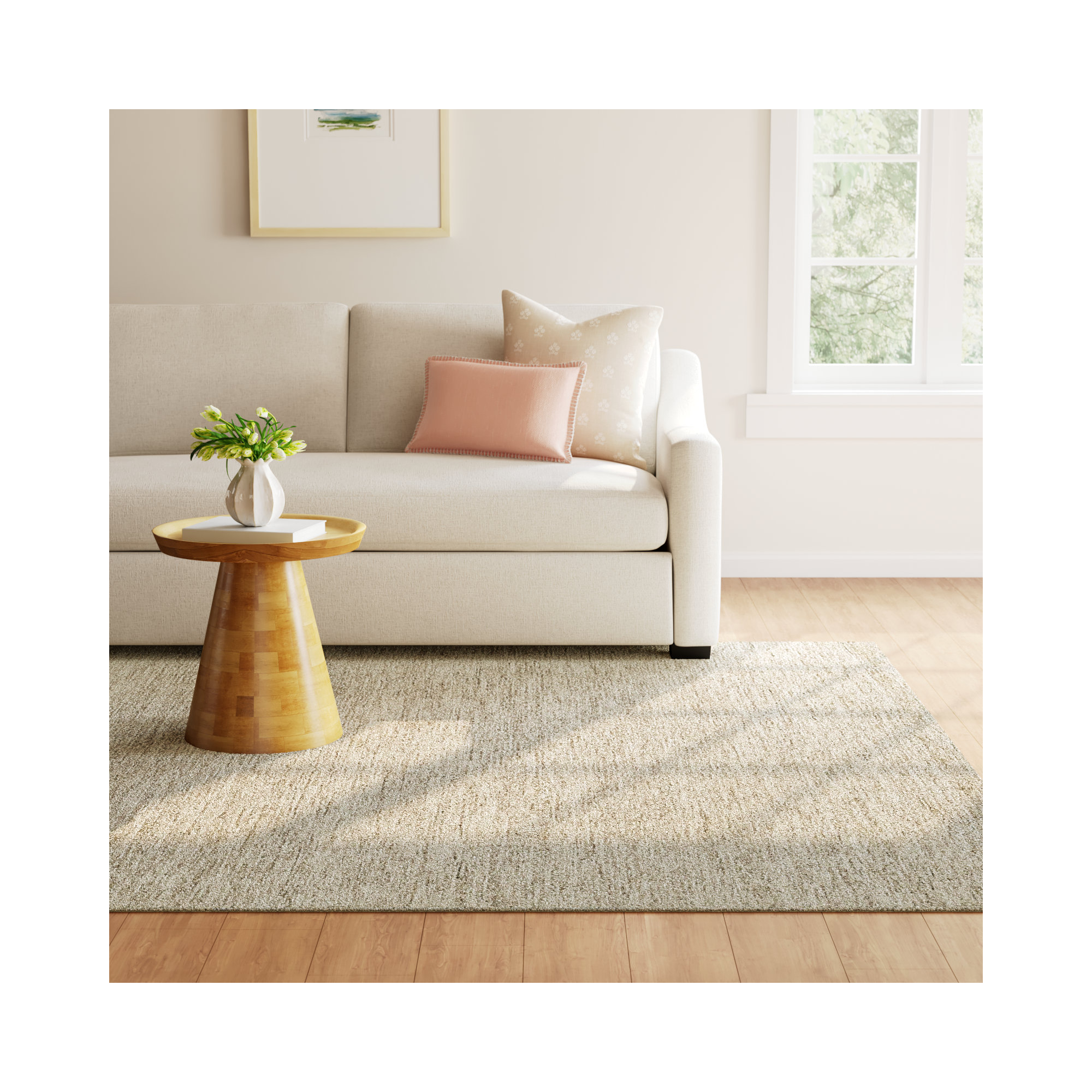 Handmade Wool Rug, Rectangle 3'6" x 5'6"