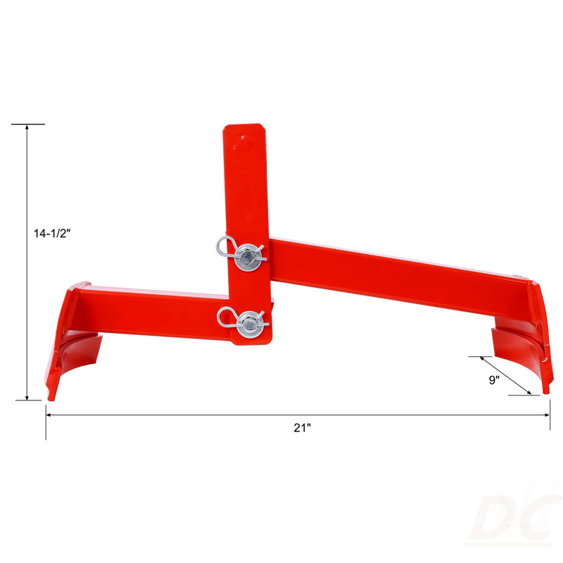 Élévateur à tambour en acier - Capacité de charge sécuritaire de 1 100 lb (WLL) sécurisée, fiable, de couleur rouge, Rouge