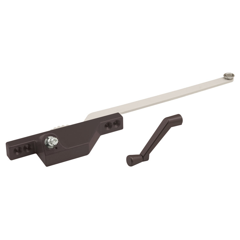 Prime-Line Single Arm Operator, Left Hand, Bronze, Stainless Guide Roller, Crank Handle (Single Pack)