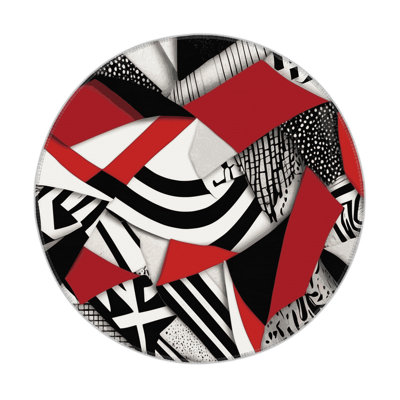 Cerise Orb Indoor And Outdoor Area Rug