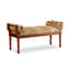 Banc en hévéa et tissu jacquard de style campagnard américain pour chambre et salon