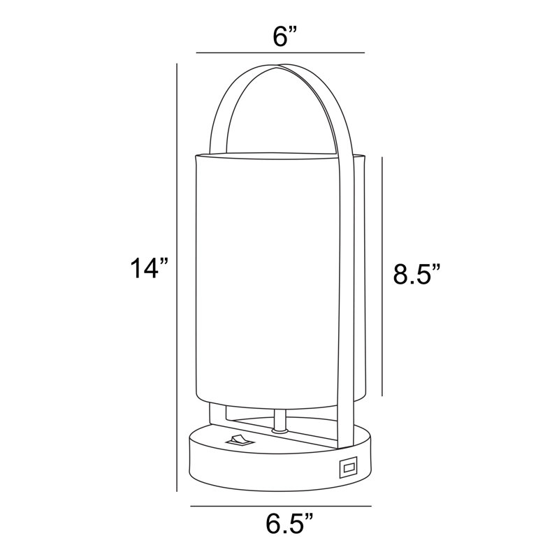 Dunkerton Metal USB Table Lamp