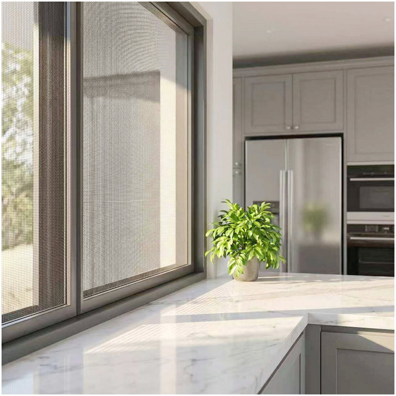 Rouleau de fenêtre 36 po x 48 pi en acier inoxydable 304, remplacement d'écran noir haute transparence, maille métallique durable, convient aux portes, patios, porches, facile à bricoler, facile à couper et à installer