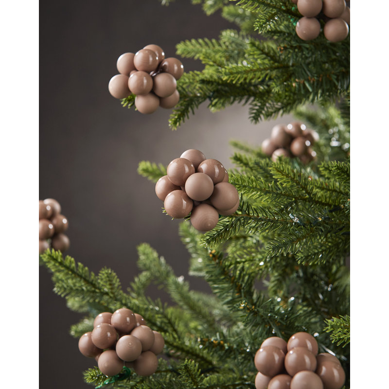 14.7cm Solid Colour Glass Bauble, Mocha