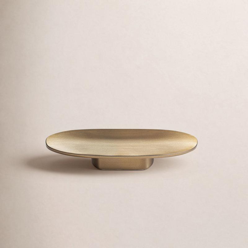 Ensemble de 2 boutons ovales de 2 3/16 po, Bronze champagne